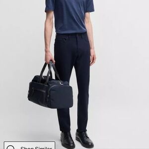 Boss Men's Dark Blue/Black Strechy Straight Jeans Size 35/34